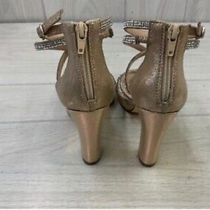 Nina Suzy Dress Heels, Women's Size 7.5 M, Color Taupe Reflection MSRP $128.95
